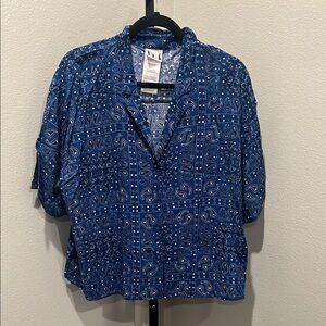 Blue Paisley Women's Top and matching shorts sets